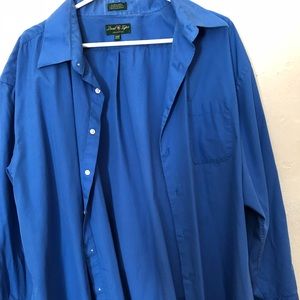 Men’s Blue Long Sleeve Collar Shirt